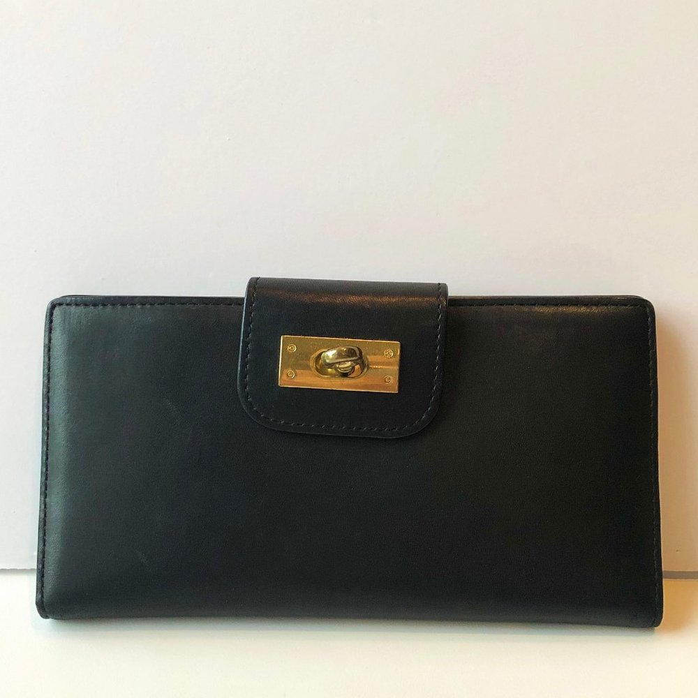 J.CREW SOFT BLACK WALLET